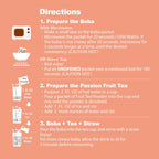 J WAY Instant Mango Peach Black Tea Kit with Authentic Fruity Colorful Tapioca Boba, Ready in Under One Minute, Paper Straws Included - 3 Servings