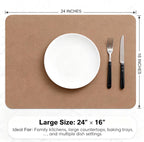 Dish Drying Mat Super Absorbent – 24" x 16" Coffee Mat for Countertops – Non-Slip Drying Mat for Kitchen Counter – Easy to Clean Water Absorbent Mat – Large Dish Drying Mats (Brown)