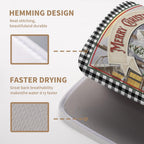 Merry Christmas Dish Drying Mat for Kitchen Winter Snowman Large Dish Drying Mat Buffalo Plaid Kitchen Drying Mat Truck Tree Microfiber Drying Mats Absorbent Dish Pad 18x24 inch