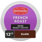 Community Coffee French Roast 12 Count Coffee Pods, Extra Dark Roast, Compatible with Keurig 2.0 K-Cup Brewers, 12 Count (Pack of 2)