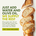 Let’s Bake Bread Organic Baguette Baking Mix - Crusty Artisan French Bread at Home - USDA Organic, Non-GMO, No Additives, Easy Home Baking, Parisian Bakery-Style Loaf - 17.64 oz (1 Pack)