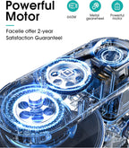 Facelle Stand Mixer, Electric Kitchen Mixer, 6 Speed Tilt-Head Stand Mixer with Pulse, Attachments include 6.5QT Bowl, Dishwasher Safe Beater, Dough Hook, Whisk for Dough, Baking,Cakes, Cookie -Silver