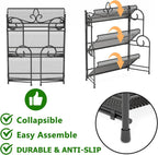 Bathroom Organizer Countertop - 3 Tier Spice Rack Organizer, Counter Organization and Storage for Bathroom, Kitchen, Bedroom, Offices, Foldable