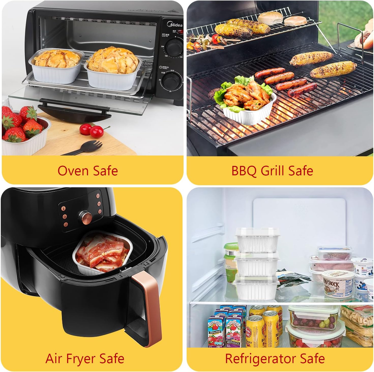 LNYZQUS 120pack/10oz Mini Cake Baking Pans with Lids, 4”X4” Small Cake Pan Foil Brownie Tins, Square Disposable Ramekins Cupcake Baking Cups Dessert Cheesecake Containers-White