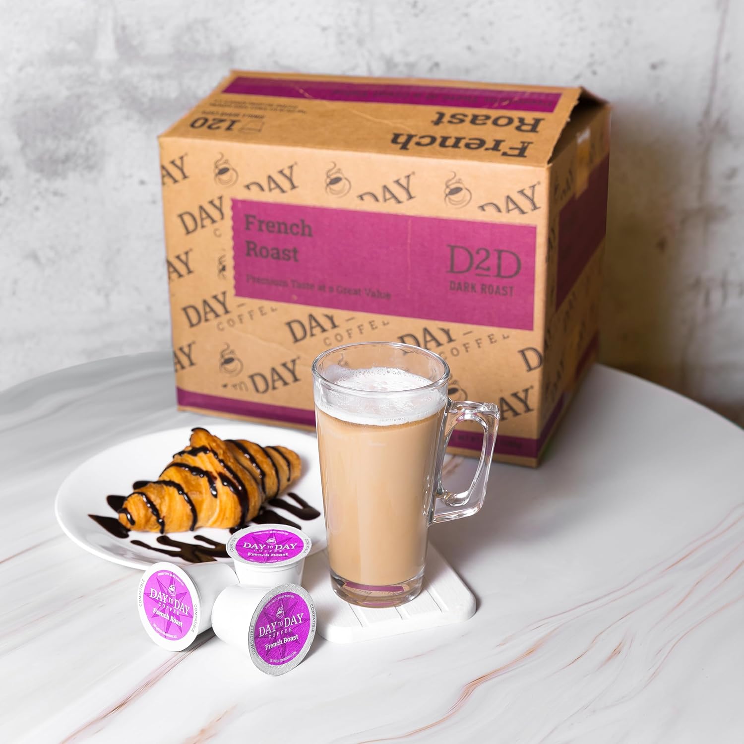 Day To Day 120-Count French Roast Dark Roast Single Serve Coffee Pods for K-Cup Keurig Brewers