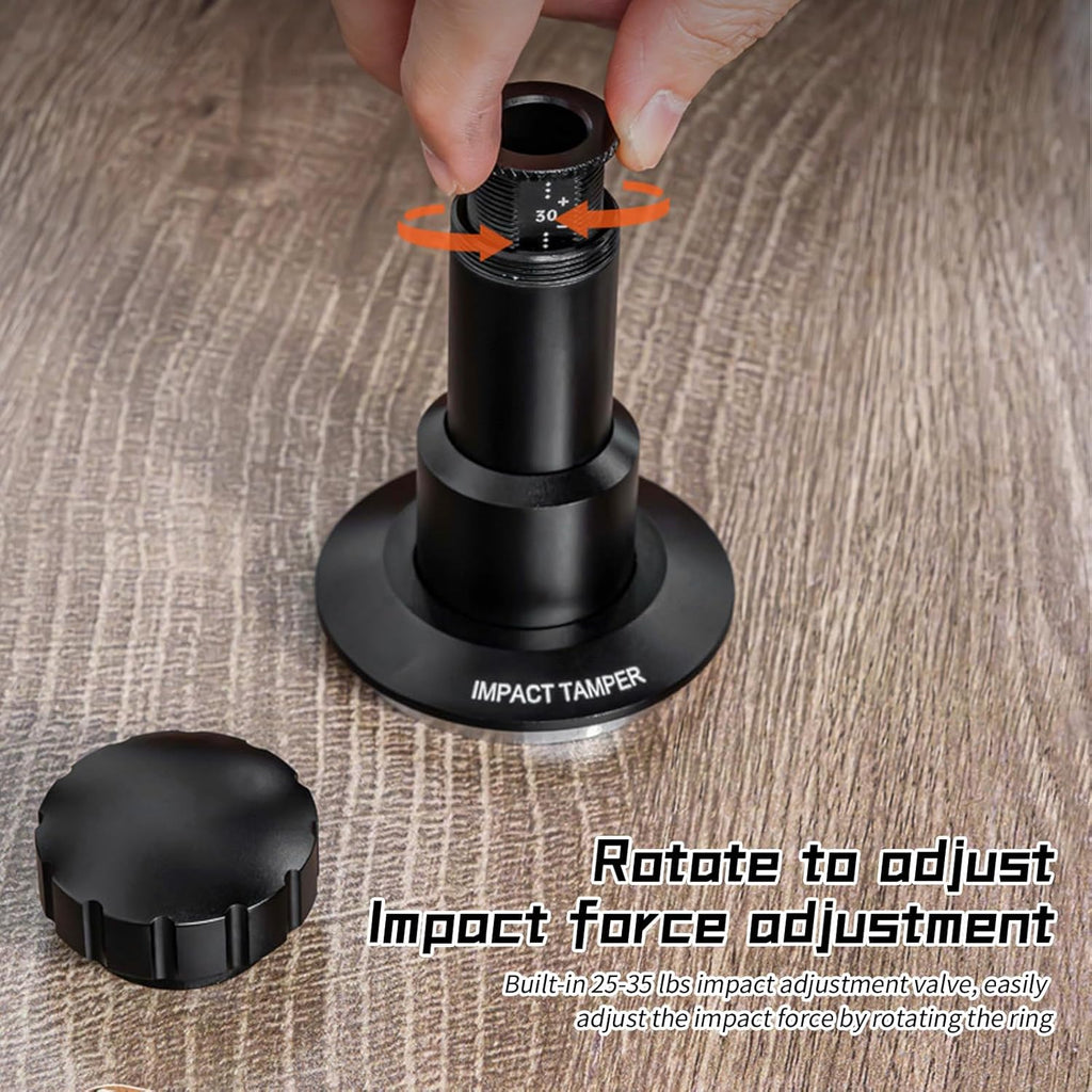 Irishom Coffee Hand Tamper 25-35lb Adjustable Pressure 4 Spring System Detachable Espresso Tamper 304 Stainless Steel