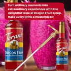 Jimoco® Syrup Pump Dispenser + Torani® Dragon Fruit Syrup, 25.4 oz - Coffee Syrup Pump & Flavoring Bundle