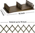 Dseap Accordion Wall Hanger:16'' High Wooden Wall Expandable Coat Rack,Hat Rack Holder,Accordion Hook for Baseball Caps,Coats,20 Peg Hooks,Dark Walnut