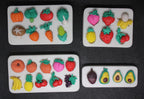 Lovely Small Items Silicone Fondant Molds Set For Cake Topper, Gumpaste, Candy & Chocolate, Polymer Clay and More (Vegetables & Fruits)