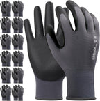 Kebada Work Gloves for Men and Women, Foam Nitrile Coated Safety Gloves with Grip, Ideal for Warehouse Package Handling, Gardening, Mechanic and Construction, XL