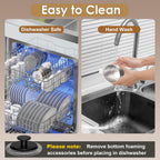 Milk Frother and Steamer, 16.9 OZ Milk Frother for Coffee, 4 in 1 Frother Separable Easy to Use and Clean, Durable Safe Silent Working for Coffee, Latte, Cappuccino Hot Chocolate, White