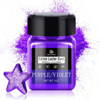 Edible Glitter - 1oz Luster Dust Edible Food Grade Glitter for Cocktail, Cake Decorating, Baking, Drinks - Shimmer Dust Powder, Metallic Food Coloring Powder for Icing, Fondant, Candy, Cookie (Purple)
