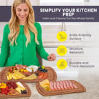 Bamboo Cutting Board Set of 3 - Dark