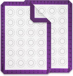 U-Taste 446ºF Heat Resistant Macaron Silicone Baking Mat, Non Stick Reusable Cookies Pastry Sheet Liner with Edge Enhancement Circle Measurement for Oven (Half Sheets Size, Pack of 2, Purple)