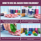 Oil Based Food Coloring for Chocolate - 50ml Incense Purple Upgraded Edible Oil Based Food Dye for Cake Decorating, Baking, Candy Melts, Cookie, Icing Frosting, Fondant, Meringues - 1.69 Fl.Oz Bottles