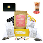 YUMBUCHA Boba Kit Set - DIY Tea Making Kit With White Peach Oolong & Tapioca Pearls - Create 10 Delightful Drinks - Exquisite Loose Leaf Teabags Included - Gift Set for Tea Lovers