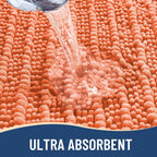 Arotive Luxury Chenille Bathroom Rug Mat, Extra Soft Thick Absorbent Shaggy Bath Rugs, Non-Slip Machine Wash Dry, Plush Bath Mats for Bathroom, Shower and Tub, 30x17, Coral
