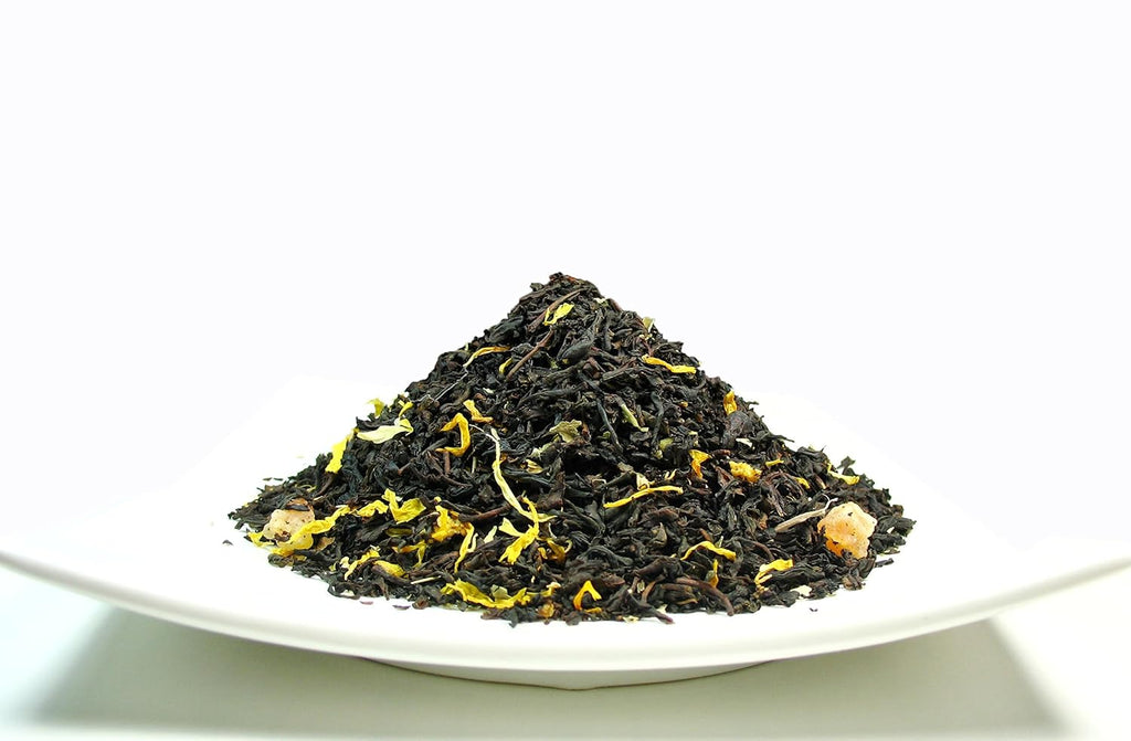 Peach Apricot Tea, A Ceylon black tea blended with the essence of apricot and peach – 4 Oz Bag