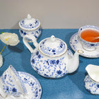 Bone China Tea Set with 2-Tier Afternoon Tea Stand and Serving Trays