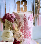 Cake Baking Stencil - Seamless Delicate Pattern for Decorating Tall Double Barrel Cake to Use with Buttercream, Royal Icing, Ganache, Paint, Airbrush (BRIDA)