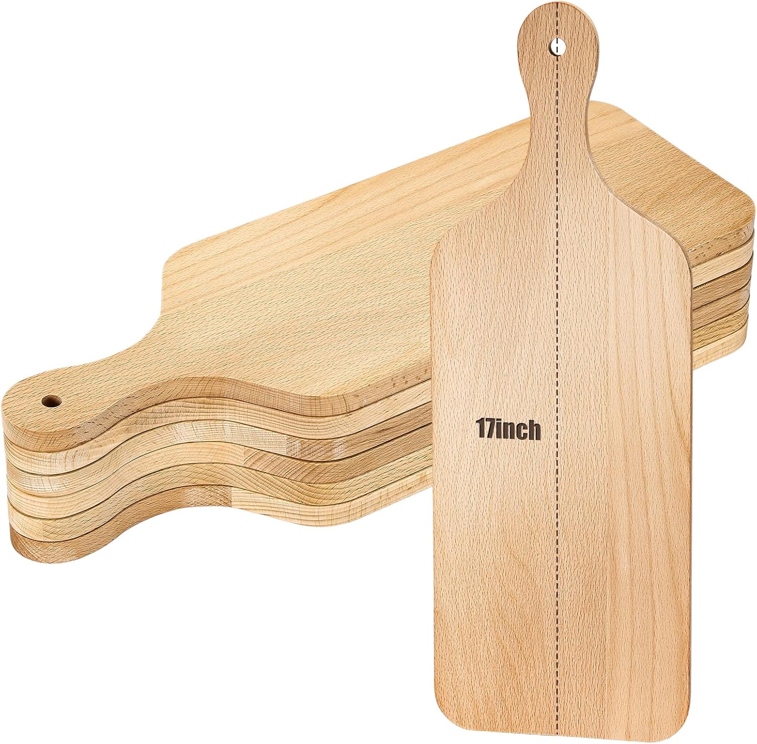 Lounsweer 6 Pcs Thicken Cutting Board Bulk Wood Board for Chopping Serving Charcuterie Material for Laser Engraving Mother' Day Wedding Housewarming Gift