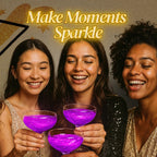 BeePoint Violet Edible Glitter for Drinks 15g - Food Grade, Vibrant Color Shimmer Powdered Dust for Drinks, Cocktails, Cake Decorating, Baking, Chocolates, Candy, Sweets, & Cookies - Vegan & Gluten Free