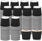 240Pack Paper Espresso Coffee Cups, 4 oz Disposable Coffee Cups,Corrugated Insulated Ripple Wall, Paper Ripple Cups for Coffee, Hot Chocolate and Hot Tea Drinks -Black