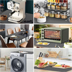 Ewen 27.6x19.5in 2mm Silicone Mats for Kitchen Counter, Thick Heat Resistant Silicone Baking Mat Placemat, Large Glass Top Stove Cover Countertop Protector Pad for Pastry Air Fryer Coffee Maker Art