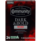 Community Coffee Dark & Bold Intense Blend 96 Count Coffee Pods, Compatible with Keurig 2.0 K-Cup Brewers, 24 count (Pack of 4)