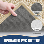 Arotive Luxury Chenille Bathroom Rug Mat, Extra Soft Thick Absorbent Shaggy Bath Rugs, Non-Slip Machine Wash Dry, Plush Bath Mats for Bathroom, Shower and Tub, 36x24, Cream Beige