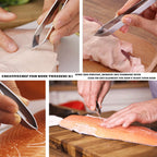 CREATIVECHEF Professional Chef Plating Kit, 7 Piece Culinary Plating Set, Black, Stainless Steel