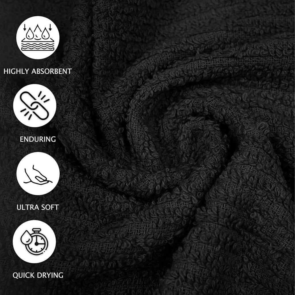 ZUPERIA Bar Mop Kitchen Towels - Pack of 12 (16" x19”) 100% Ring Spun Cotton - Dish Washcloths for Superb Cleaning and Less Lint - Highly Absorbent Dish Cloths and Dish Towels for Everyday use (Grey)