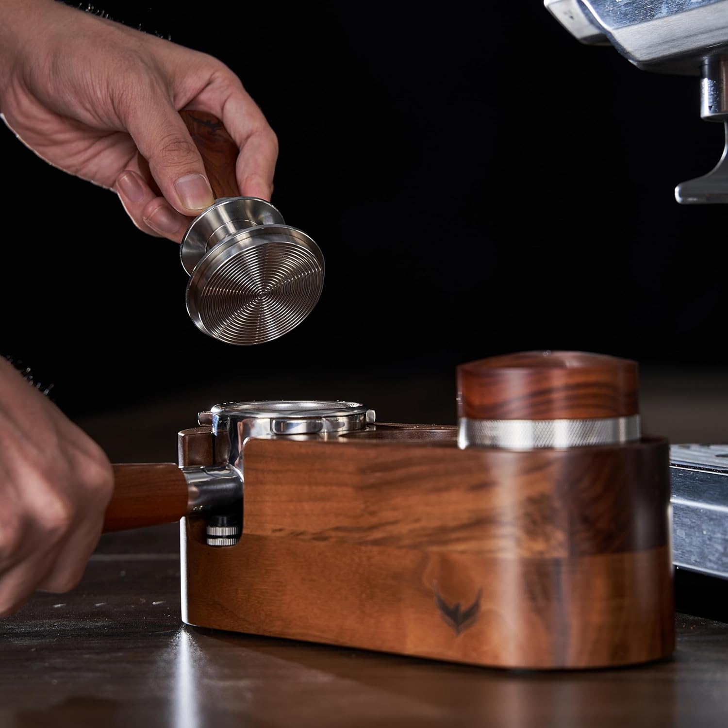 54mm Espresso Tamper Kit for Breville Machines Includes Tamping Station, Bottomless Portafilter, Spring Tamper, Distribution Tool and WDT Distributor