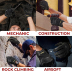 HANDLANDY Work Gloves for Men & Women, Utility Mechanic Working Gloves Touch Screen, Flexible Yard Work Gloves