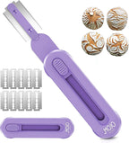 MOJOHAND Bread lame for Dough, Magnetic & Reusable Bread Lame Dough Scoring Tool, Anti-Slip Handle with Long Retractable Razor blades, Sourdough Scoring tool for Bread Making (Purple)