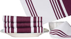 Urban Villa Kitchen Towels 100% Cotton Dish Towels for Kitchen (Set of 6) 20”x30” Dish Cloths Highly Absorbent Kitchen Linen Set with Hanging Loop Perfect for Drying Dishes Cleaning Towels-Wine White