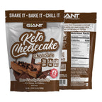 Giant Sports Keto Cheesecake Shake Mix - Delicious Low Carb, Ketogenic Diet Gluten Free Powder Mix - Works Great with Almond Milk - Chocolate (20 Serving Bag)