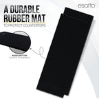 Esatto 23.375” x 7.75” Double Width Professional Spill Bar Supply Mat Bartender Non-Slip Black Bar Mat Coffee Drinks Mixing Pad for Bars, Home, Kitchen, Restaurants (2 Pack, Black) Includes 3 Pourers