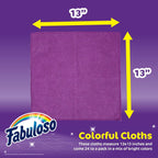 Fabuloso Microfiber Cleaning Cloths, Rainbow - Lint-Free, Scratch-Free Cleaning Cloths for Surfaces and Wood Furniture - Dustless Cloth for Bold and Bright Cleaning Experience, 24 Count - 2 Pack