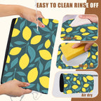 Yellow Lemon and Leaves Coffee Mat Absorbent Dish Drying Mat for Kitchen Counter Hide Stain Rubber Backed Coffee Bar Accessories Fit Under Espresso Machine Cafe Table 11.8 x 19.7 Inch
