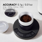 OutIn Claro Portable Coffee Scale, Espresso Scale 2kg/0.1g Accurate Measurement, Pour Over Coffee Scale Multiple Modes, Timer Function, Rechargeable, with Protective Bag