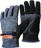 YESWELDER Leather Work Gloves for Men or Women，Suitable for welding | gardening |construction etc. Cowhide leather with cotton lining, wrist closure, grippy and durable.Reinforced palm,Black-gray L