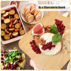 Lounsweer 6 Pcs Thicken Cutting Board Bulk Wood Board for Chopping Serving Charcuterie Material for Laser Engraving Mother' Day Wedding Housewarming Gift