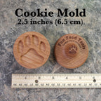 Wood Cookie Stamp, 2.5 Inch (Dog Paw CS-035)