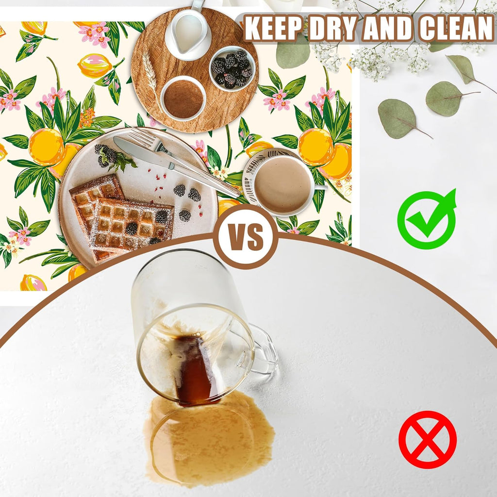 Dish Drying Mat Orange Fruit Floral Coffee Bar Mat for Countertop Hide Stain Rubber Backed Dish Drainer Rack Pad Coffee Maker Espresso Machine Dining Room Decoration 15.7 x 23.6 Inch
