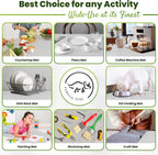 Premium Large Silicone Mat 28" x 20" Silicone Mat Heat Resistant, Kitchen Counter Mat Waterproof for Coffee Machine, Glass Top Stove Cover, Countertop Protector Air Fryer, Baking mat (Light Gray)