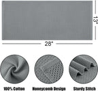 Kitinjoy 100% Cotton Waffle Weave Kitchen Towels (13 X 28 Inches, Grey), 4-Pack Super Soft and Absorbent Dish Towel for Drying Dishes, Kitchen Hand Towels