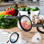 E-far Mixing Bowls Set of 5, Stainless Steel Salad Mixing Bowl with Transparent Lid, Metal Nesting Bowl Attach with 3 Graters for Kitchen Prepping/Serving/Baking/Storage, 4.6/2.6/1.5/1/0.7 QT - Black