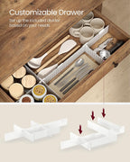 VASAGLE LIRY Collection - Buffet Cabinet, Coffee Bar Cabinet with a Drawer, Adjustable Shelf, Sideboard Storage with Cable Hole, Drawer Divider, Honey Brown UBBK341K01