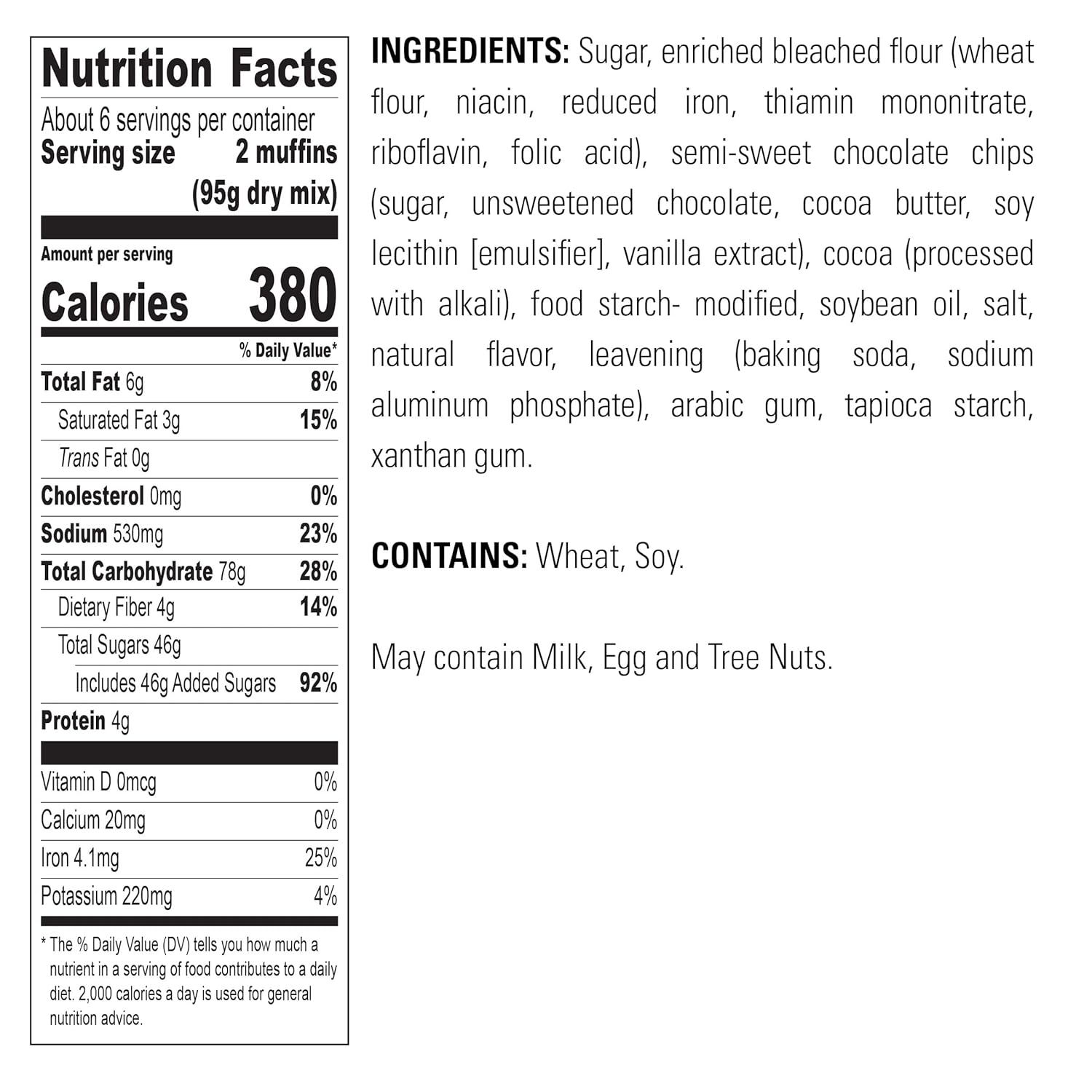 Krusteaz Muffin Mix, Double Chocolate Muffin Mix, Made with Real Chocolate Chips & No Artificial Flavors, Colors or Preservatives, 20 Ounce Box (Pack of 12)